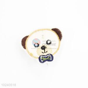 Cute design bear shape embroidery badge brooch