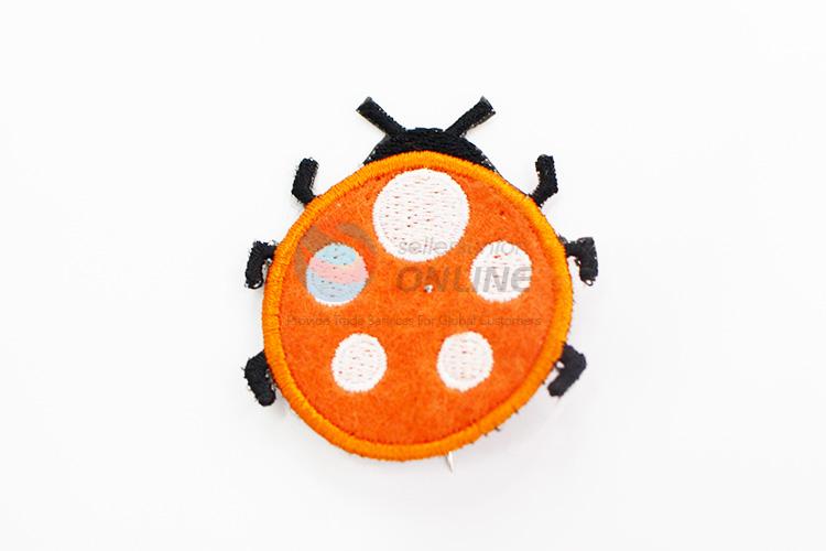 Promotional ladybird shape embroidery badge brooch
