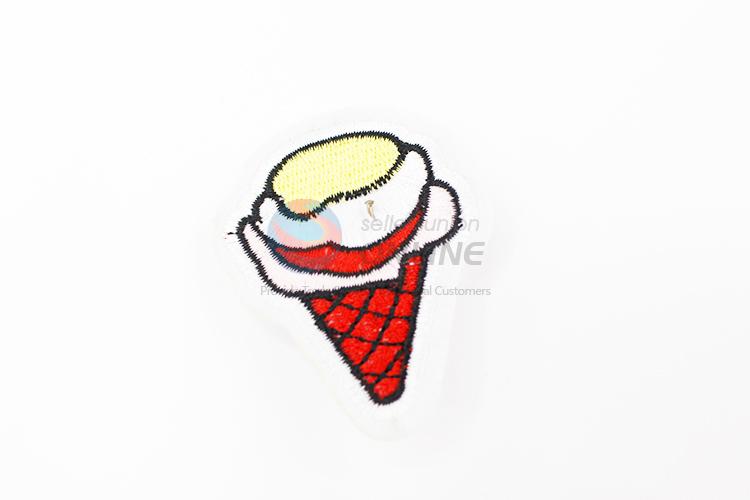 New arrival ice cream shape embroidery badge brooch