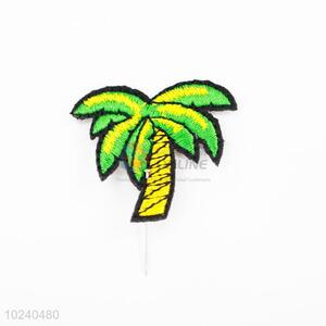 High sales coconut tree shape embroidery badge brooch