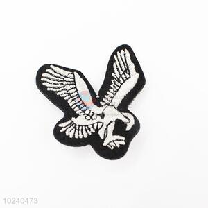 Cool design eagle shape embroidery badge brooch