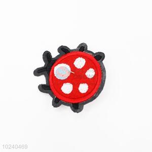 Promotional ladybird shape shape embroidery badge brooch