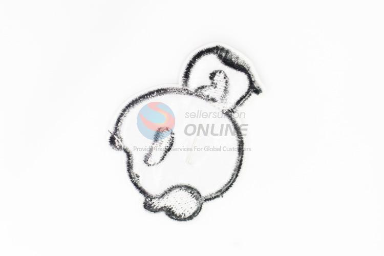 Cute panda shape embroidery badge brooch