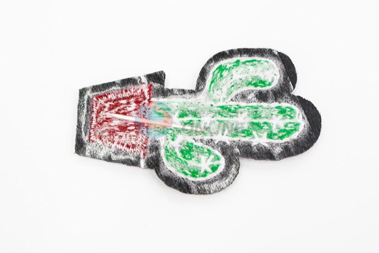 China maker cactus plant shape embroidery badge brooch