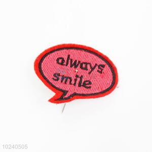 Cuatomized low price embroidery badge brooch