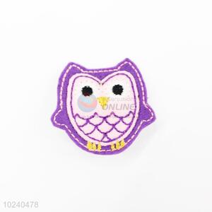 Lovley design owl shape embroidery badge brooch