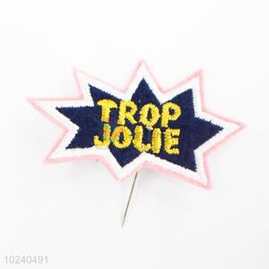 Wholesale promotional cheap embroidery badge brooch