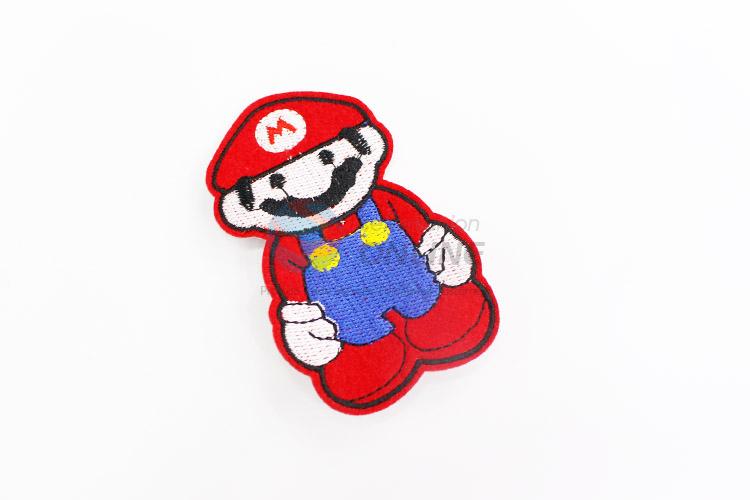 Popular cheap mario shape embroidery badge brooch