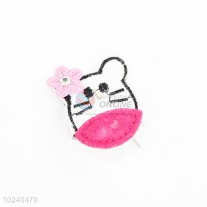 Best selling mouse shape embroidery badge brooch