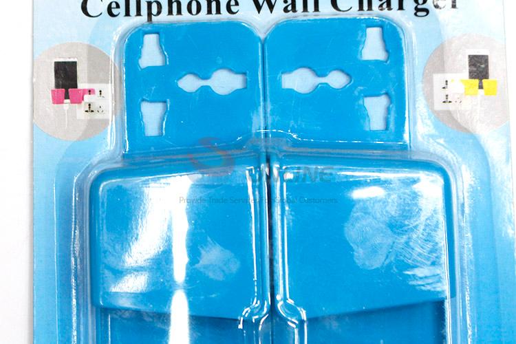 Fashion Design Blue Plastic Cellphone Wall Charger
