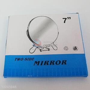 Good quality direct factory 7'' round two-side mirror makeup mirror