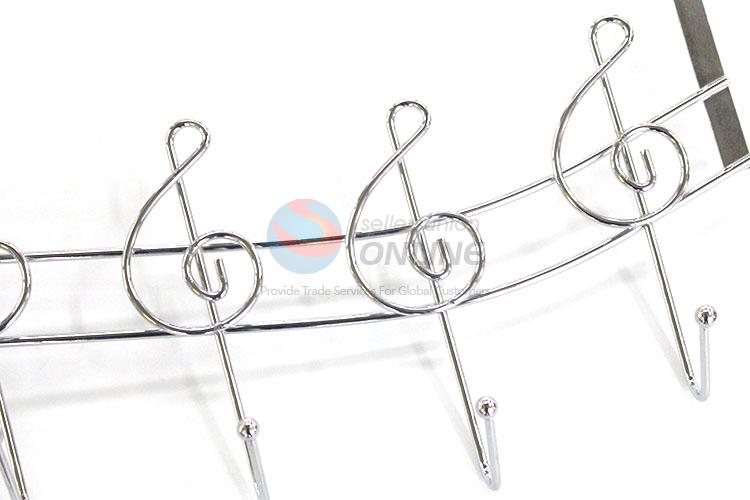 Custom Wall-Mounted Notes Shape 5 Hook Metal Coat Hooks