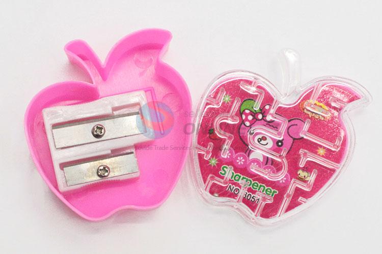 Promotional Cheap Price Apple Design Plastic Pencil Sharpener