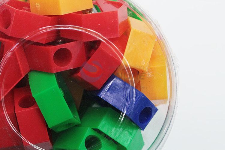 Hexagonal Shape Multi-color Plastic Pencil Sharpener