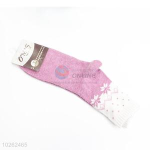 Promotional fashion winter warm women long socks