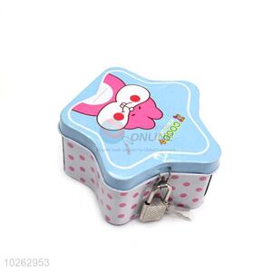 Factory Supply Star Shaped <em>Money</em> Box with Lock&Key for Sale