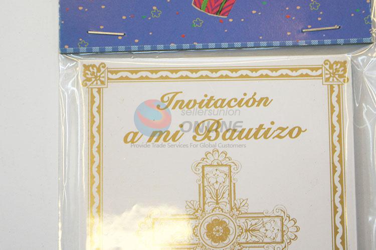 Exquisite Golden Crucifix Pattern Gift Cards Greeting Cards