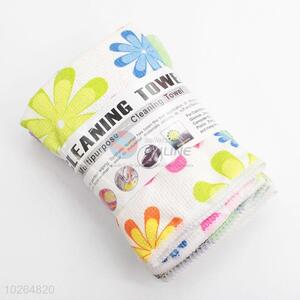 High Quality Flower Pattern Cleaning Towel