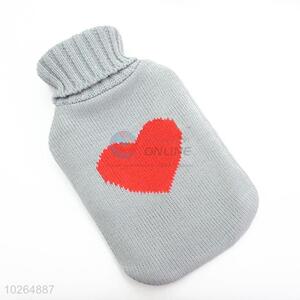 <em>Hot</em> <em>Water</em> <em>Bag</em> with Heart Pattern Woolen Cover