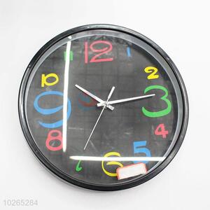 Black Color Multicolor Number Lovely Wall Clock