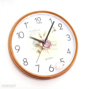 Simple Style Flower Pattern Wall Clock for Home Office