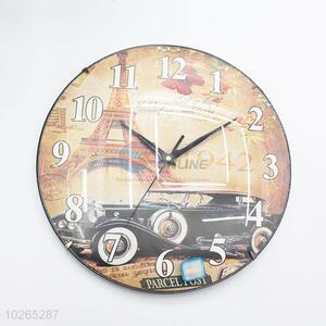 The Eiffel Tower Pattern Modern Style Decorative Wall Clock