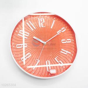 Modern Design Red Color Decorative Plastic Wall Clock
