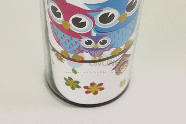 Cute Cartoon Owl Family Pattern 201 Stainless Steel Sport Water Cup Portable Water Bottles