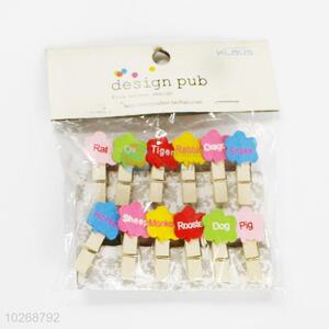 New and Hot New Colorful Flower Shaped Paper Clip/ Wooden Clip for Wedding Party