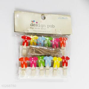 New and Hot New Colorful Clothing Shaped Paper Clip/ Wooden Clip for Wedding Party