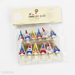 Wholesale Factory Photo Clips Tower Shaped Craft Decoration Clips Pegs