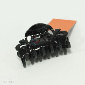 Promotional low price beautiful black plastic hairpin