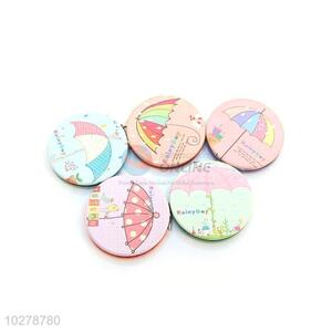 Likable Umbrella Printed Round Pocket Cosmetic Mirror for Sale