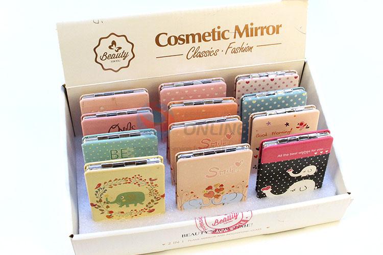 Cute Elephant Printed Rectangular Pocket Cosmetic Mirror for Sale