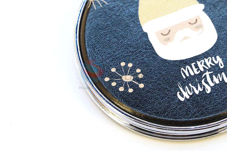 High Quality Christmas Round Pocket Cosmetic Mirror for Sale