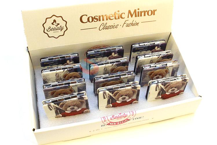 Wholesale Bear Pattern Square Pocket Cosmetic Mirror for Sale