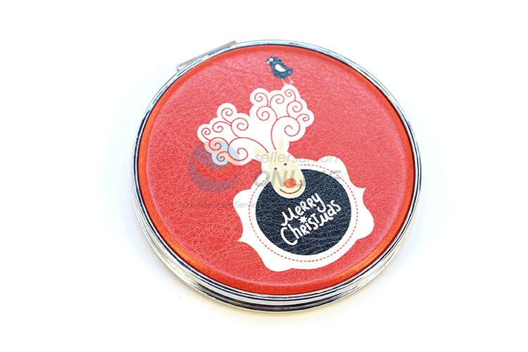 Nice Christmas Design Round Pocket Cosmetic Mirror for Sale