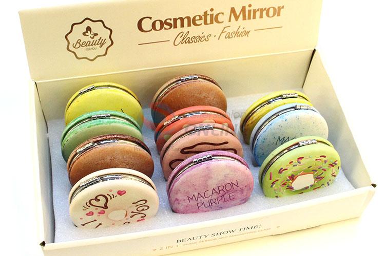 Nice Doughnut Pattern Round Pocket Cosmetic Mirror for Sale