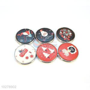 Nice Christmas Design Round Pocket Cosmetic Mirror for Sale