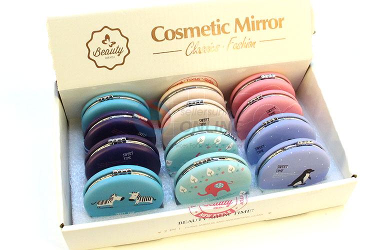 Lovely Cartoon Pattern Round Pocket Cosmetic Mirror for Sale
