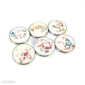 Factory Supply Christmas Round Pocket Cosmetic Mirror for Sale