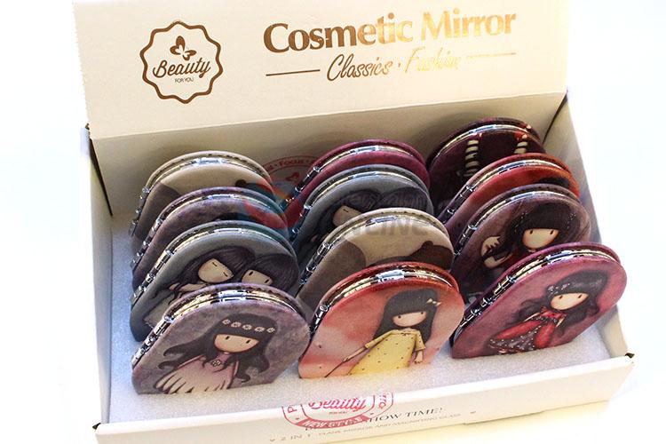 Likable Girl Printed Pocket Cosmetic Mirror for Sale