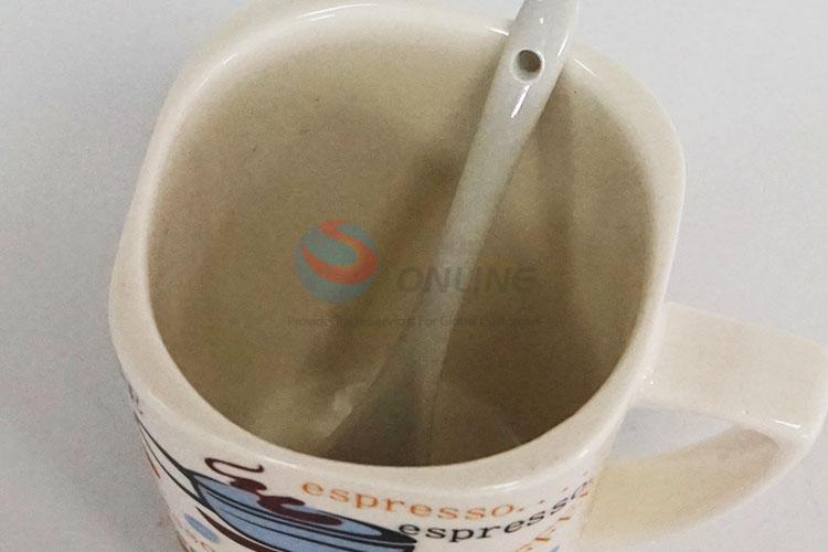 陶瓷杯带勺