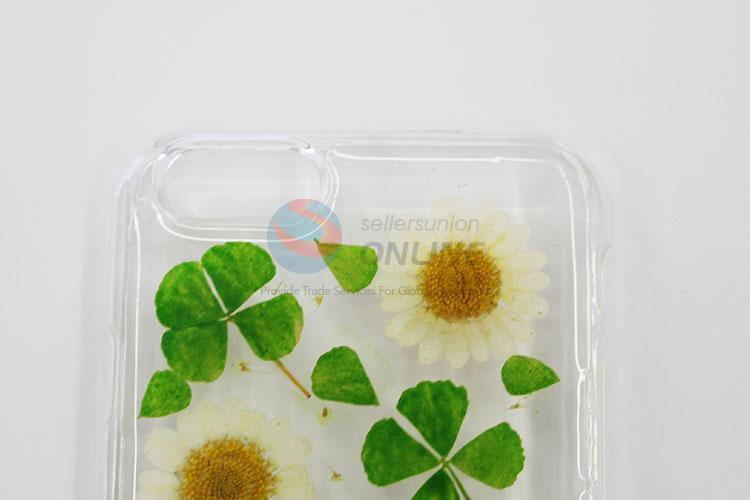 Four Leaf Clover and Dried Flower Printed TPU Mobile Phone Shell for iphone