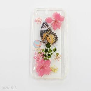 Hot Sale Flower and Butterfly Pattern Silicone Mobile Phone Shell for iphone