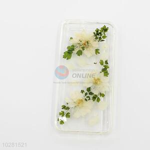 Low Price Transparent White Flower Printed TPU Mobile Phone Shell for iphone
