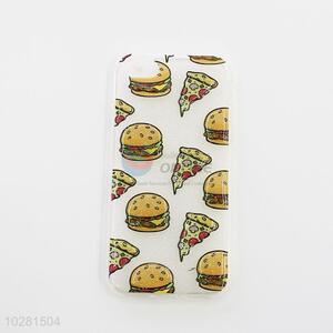 Competitive Price Hamburger and Pizza Pattern Silicone Mobile Phone Shell for iphone