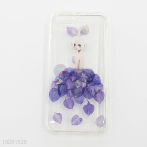 Top Selling Purple Color Petal Style TPU Mobile Phone Shell for iphone