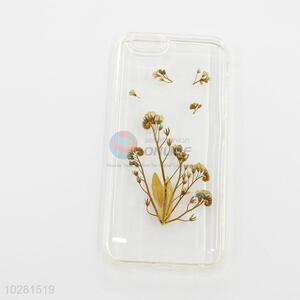Professional Dried Plant Printed Transparent TPU Mobile Phone Shell for iphone