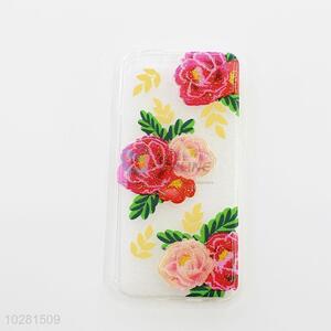 Popular Style Rose Printed Silicone Mobile Phone Shell for iphone